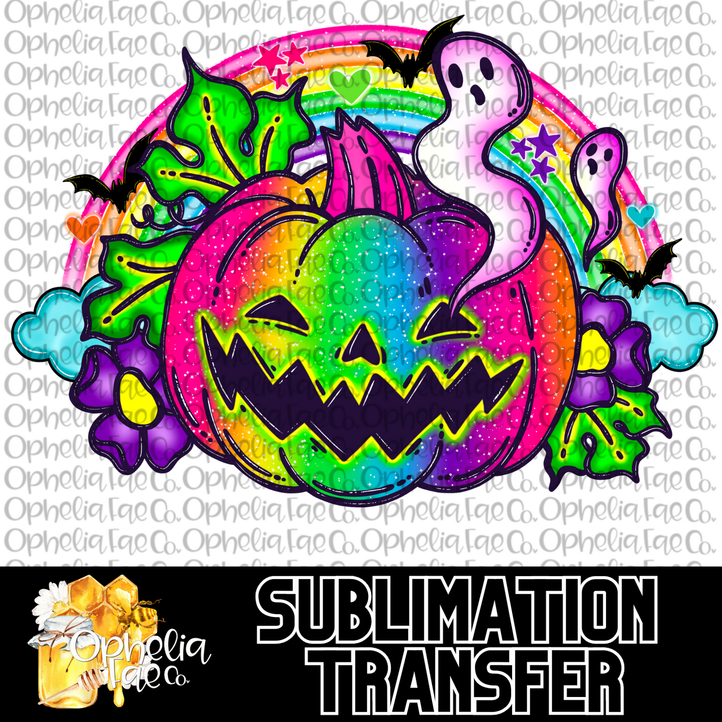 Neon Pumpkin - Sublimation Transfer
