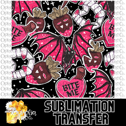 Vampire Bite Me - Sublimation Transfer